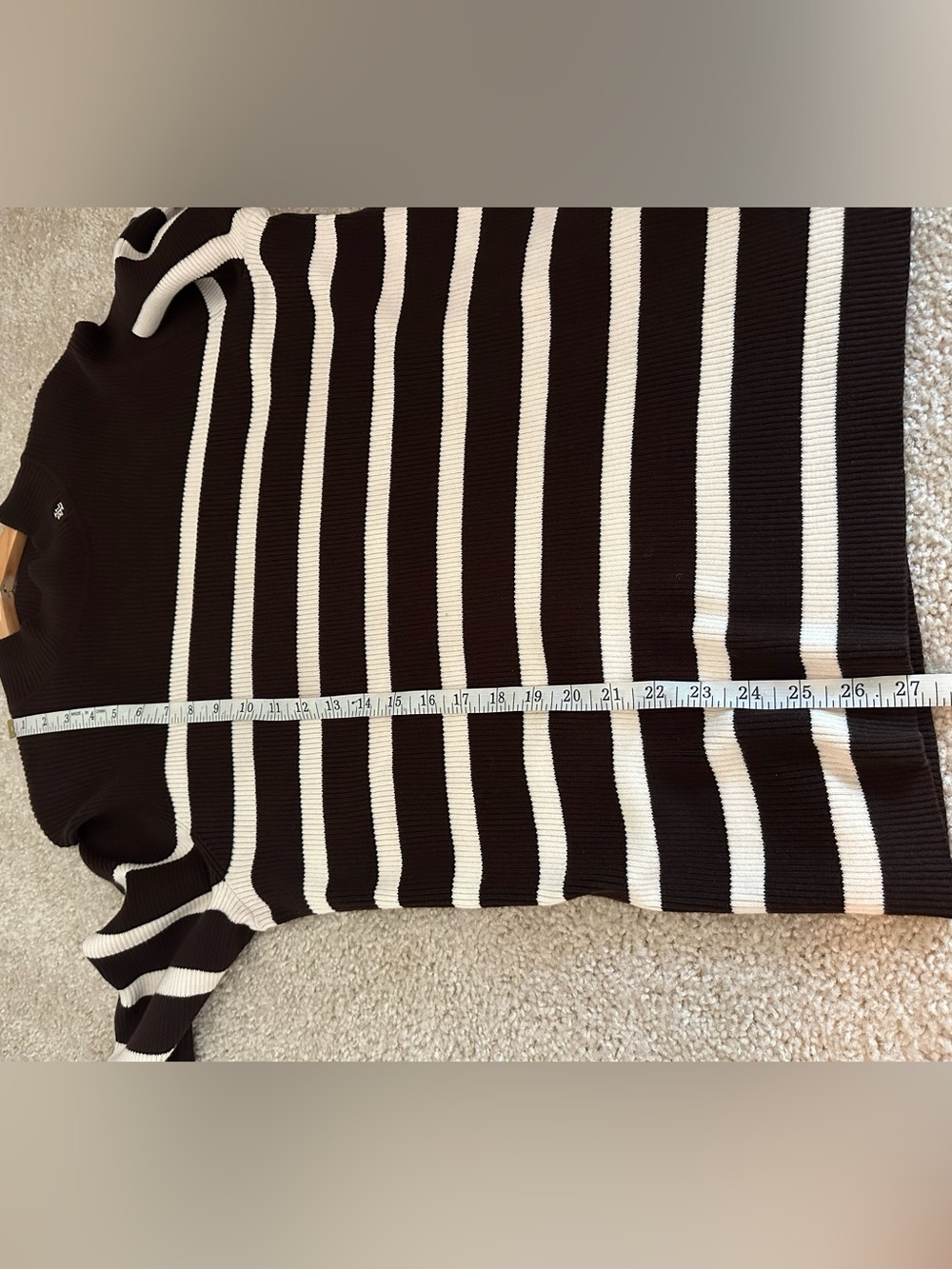 Vintage Lauren Ralph Lauren brown striped mock neck sweater - Picture 7 of 7